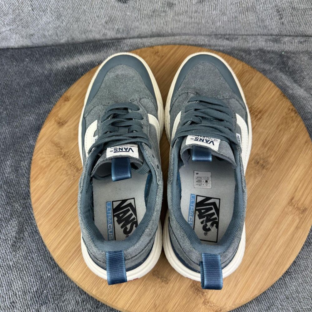 Vans UltraRange Shoes Womens Size 7 Gray Blue White Suede Mesh UltraCush Low Top - Picture 5 of 9